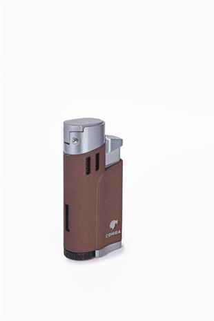 Cohiba 4 Torch Pürmüz Haki-Gümüş Metal Puro Çakmağı