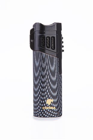 Cohiba 4 Torch Pürmüz Siyah Desenli Puro Çakmağı