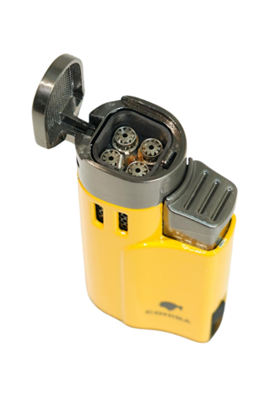 Cohiba 4 Torch Pürmüz Sarı Gunmetal Metal Puro Çakmağı