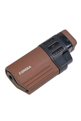 Cohiba 4 Torch Pürmüz Delici Kahverengi Siyah Metal Puro Çakmağı
