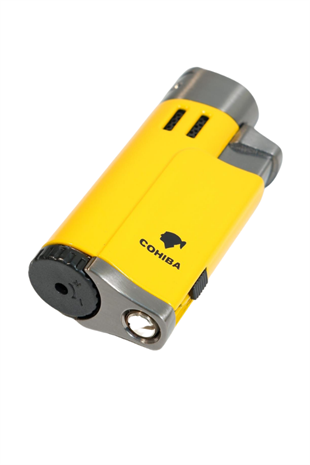 Cohiba 4 Torch Pürmüz Sarı Gunmetal Metal Puro Çakmağı