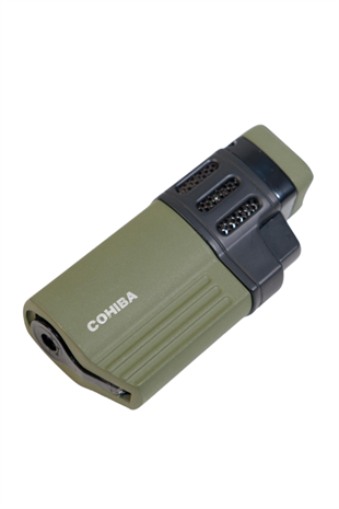 Cohiba 4 Torch Pürmüz Delicili Haki Siyah Metal Puro Çakmağı