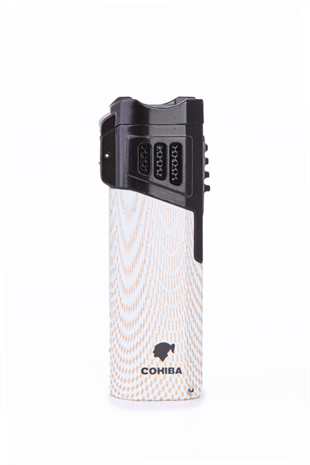 Cohiba 4 Torch Pürmüz Beyaz Desenli Puro Çakmağı