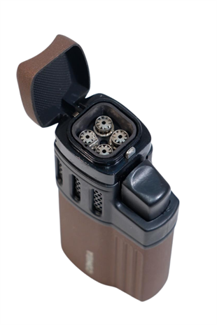 Cohiba 4 Torch Pürmüz Delici Kahverengi Siyah Metal Puro Çakmağı