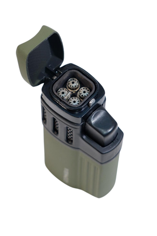 Cohiba 4 Torch Pürmüz Delicili Haki Siyah Metal Puro Çakmağı