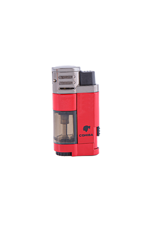 Cohiba Dört Torch Pürmüz Kırmızı-Gunmetal Puro Çakmağı