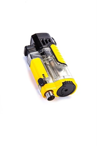 Cohiba Dört Torch Pürmüz Şeffaf Sarı Desenli Puro Çakmağı