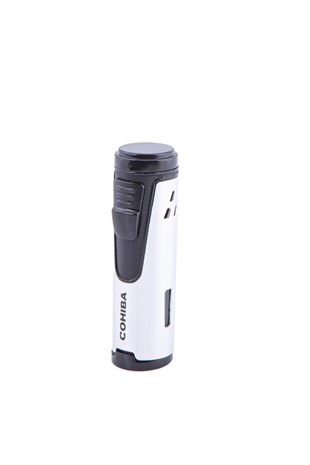 Cohiba Dört Torch Pürmüz Gümüş Silindir Puro Çakmağı