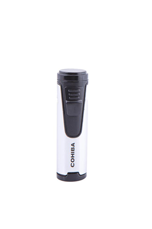 Cohiba Dört Torch Pürmüz Gümüş Silindir Puro Çakmağı