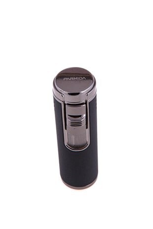 Parmida 4 Torch Pürmüz Siyah Puro Çakmağı