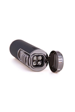 Parmida 4 Torch Pürmüz Siyah Puro Çakmağı