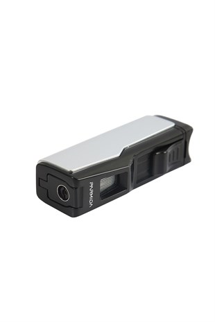 Parmida Dört Torch Pürmüz Gümüş-Siyah Puro Çakmağı
