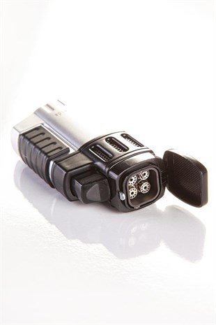 Parmida Dört Torch Pürmüz Gümüş Puro Çakmağı