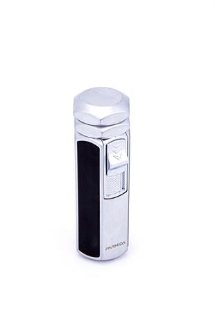 Parmida 4 Torch Pürmüz Gümüş-Siyah Metal Puro Çakmağı