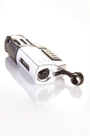 Parmida Dört Torch Pürmüz Gümüş Puro Çakmağı