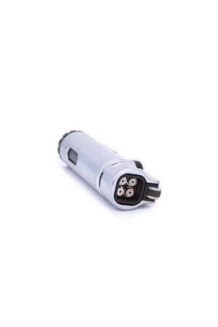 Parmida 4 Torch Pürmüz Gümüş Metal Puro Çakmağı