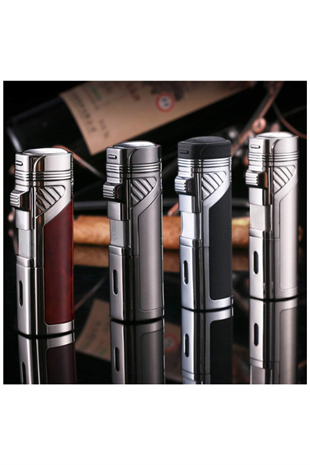 Promise 4 Torch Pürmüz Gümüş Dahili Delicili Metal Puro Çakmağı