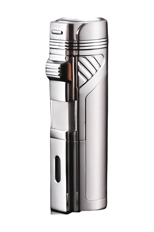 Promise 4 Torch Pürmüz Gümüş Dahili Delicili Metal Puro Çakmağı