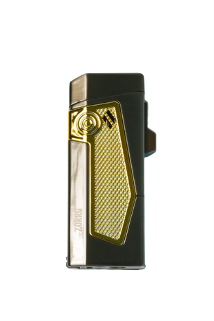 Zorro 4 Torch Pürmüz Gunmetal-Sarı Metal Puro Çakmağı