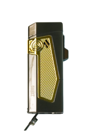 Zorro 4 Torch Pürmüz Gunmetal-Sarı Metal Puro Çakmağı