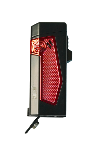 Zorro 4 Torch Pürmüz Siyah-Kırmızı Metal Puro Çakmağı