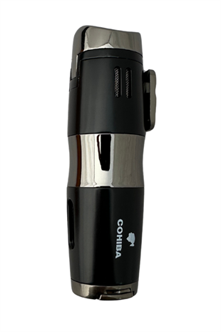 Cohiba Çakmak Kesici Küllük Sehpa Siyah Dörtlü Puro Seti