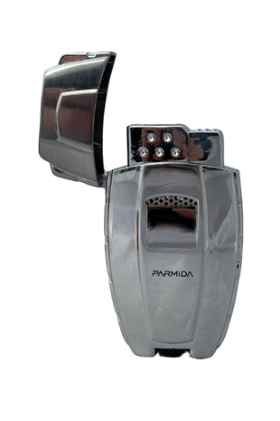 Parmida Çakmak Kesici Küllük Sehpa Dörtlü Gümüş Puro Seti