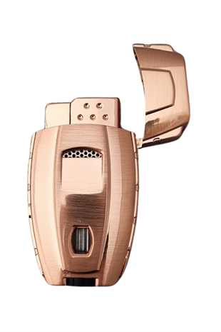 Parmida Çakmak Kesici Sehpa Küllük Dörtlü Bronz Puro Seti