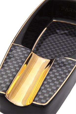 Parmida Çakmak Kesici Sehpa Küllük Dörtlü Siyah Puro Seti