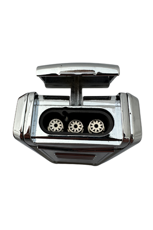 Parmida Çakmak Küllük Kesici Sehpa Dörtlü Gümüş Puro Seti