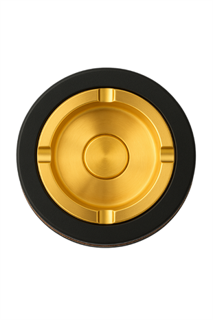 PQ Siyah Gold Kahverengi Şeritli Dörtlü Küllük