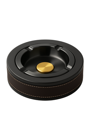 PQ Siyah Gunmetal Kahverengi Şeritli Dörtlü Küllük