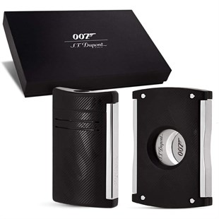 S.T. Dupont 007 James Bond Çakmak Kesici İkili Set Siyah 20166Nc2