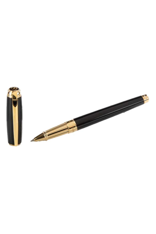 S.T. Dupont Siyah-Gold Tükenmez Kalem 412101