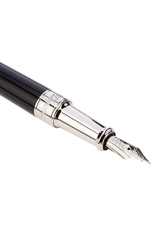 S.T. Dupont Siyah-Gümüş Dolma Kalem 410108