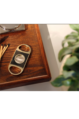 Adorini Double Blade Carbon Metal Gold Puro Makası Kesici