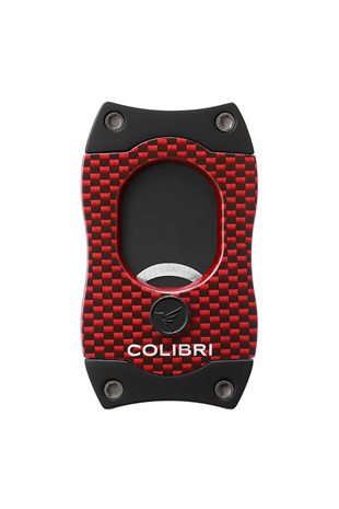 Colibri S-Cut Karbonfiber Kırmızı Puro Makası Kesici