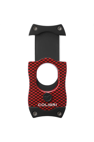 Colibri S-Cut Karbonfiber Kırmızı Puro Makası Kesici