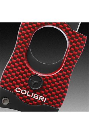 Colibri S-Cut Karbonfiber Kırmızı Puro Makası Kesici