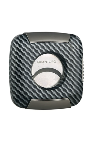Quantoro Gunmetal Karbon Desenli Kare Giyotin Metal Puro Makası Kesici