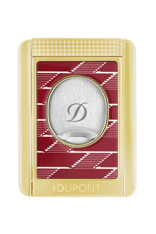 S.T. Dupont Monogram Kırmızı Puro Makası Kesici & Puro Standı 3478