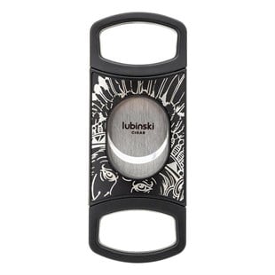 Lubinski V-Kesim-Düz Kesim Sehpalı Puro Makası Double Cutter Siyah(60Ring)