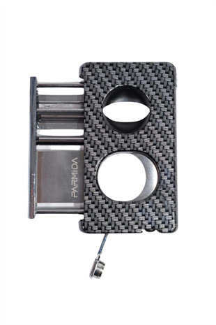 Parmida Karbon Desenli Dahili Delicili V & Düz Puro Makası Kesici