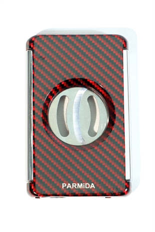 Parmida Kırmızı Karbon Desenli Sehpalı Giyotin Puro Makası Kesici
