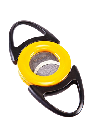 Parmida Sarı-Siyah Yuvarlak Köşeli Puro Makası Kesici