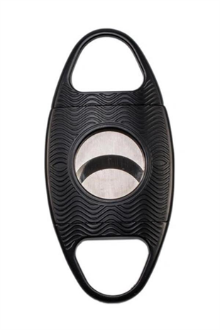 PQ Siyah İşlemeli Desenli Metal Puro Makası Kesici