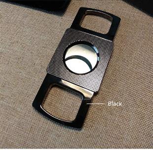 PQ Gunmetal Köşeli Desenli Metal Puro Makası Kesici