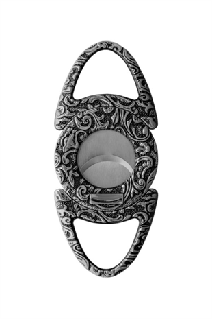 PQ Gümüş Full Desenli Metal Puro Makası Kesici