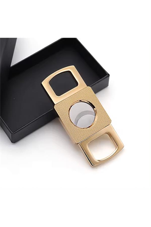 PQ Rose Gold Gövdesi İşlemeli Metal Puro Makası Kesici