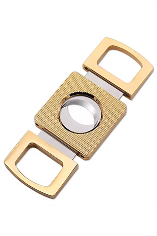 PQ Rose Gold Gövdesi İşlemeli Metal Puro Makası Kesici